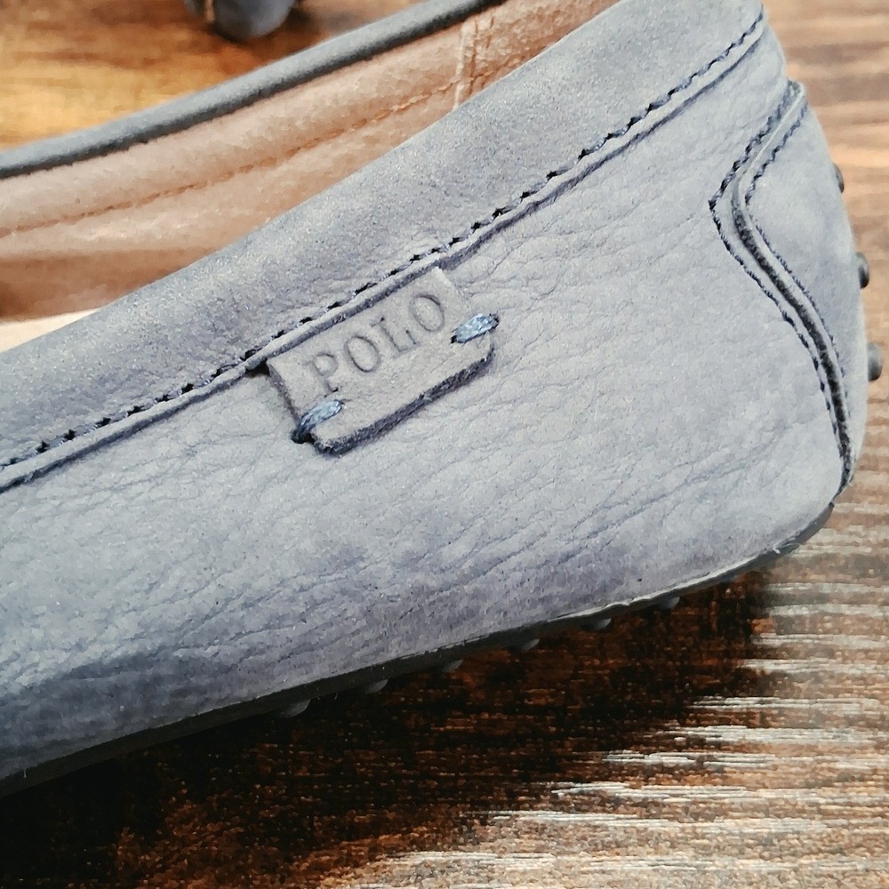 Polo Ralph Lauren Wes-SO-DRV Navy Blue Leather Driving Loafers Mens 9.5D - Picture 12 of 12
